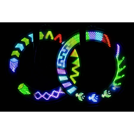 Lampe LED avec effets animés pour rayons de vélo, ShapeBrightz