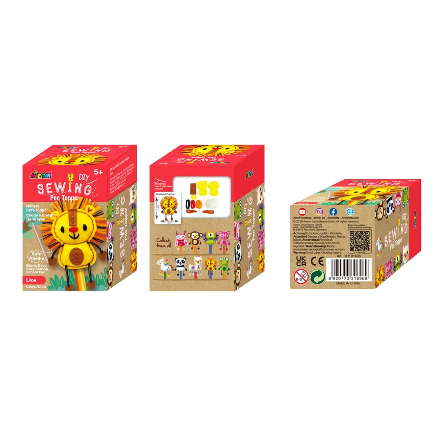 DIY sewing set - decoration pencil topper - Lion