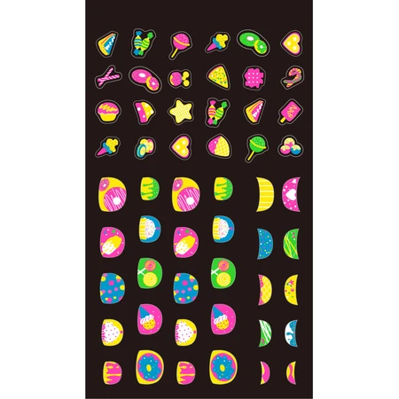 Pegatinas para uñas que brillan en la oscuridad - Cookie