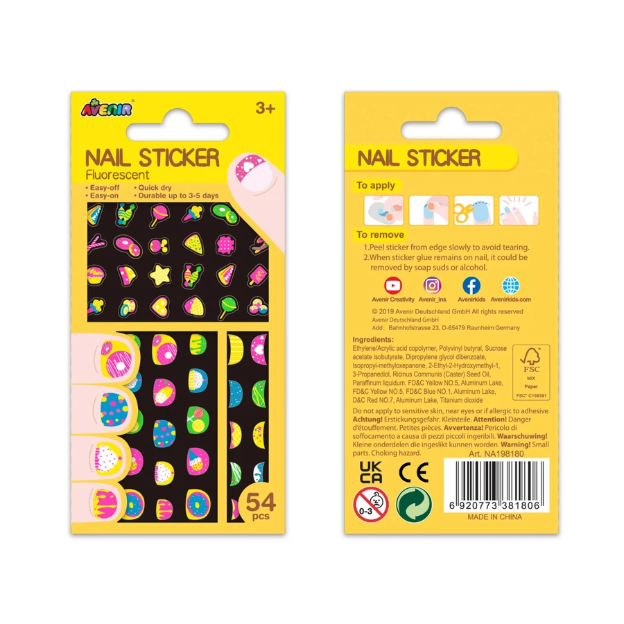 Pegatinas para uñas que brillan en la oscuridad - Cookie