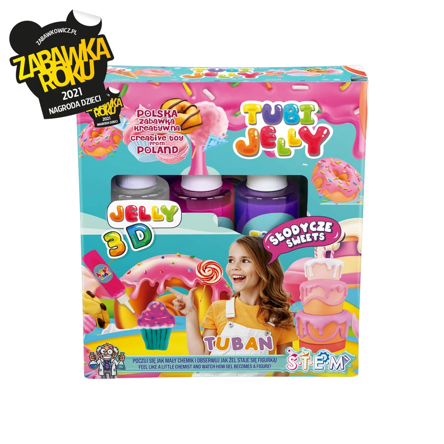 JELLY TUBES SET with 3 colors - SWEETS