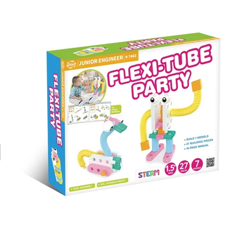 STEM building kit with flexible tubes, Gigo Toys