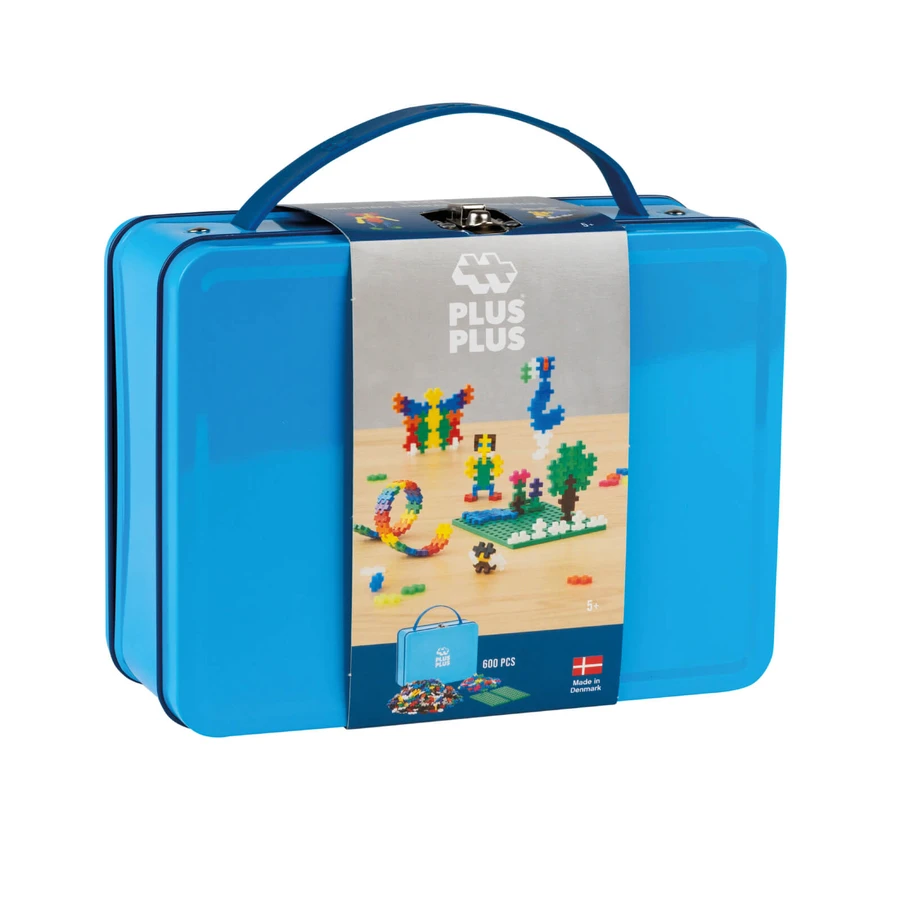 Jeu de construction Plus-Plus, 600 pièces, portable, dans une boîte en métal, couleurs standard
