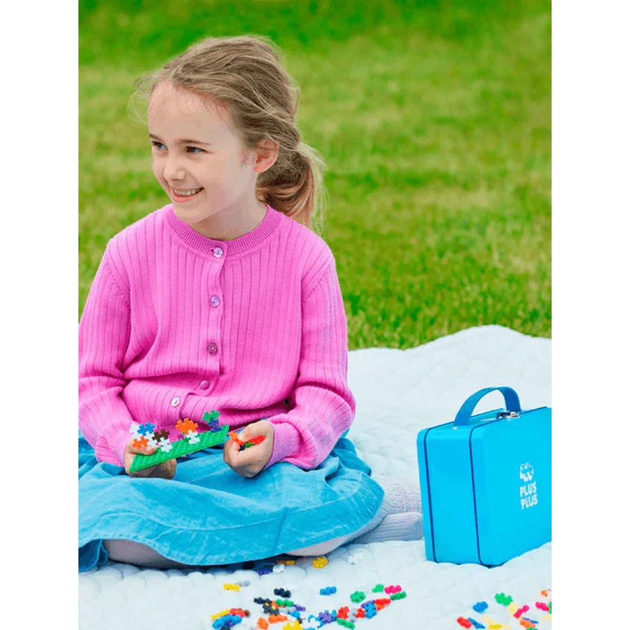 Jeu de construction Plus-Plus, 600 pièces, portable, dans une boîte en métal, couleurs standard