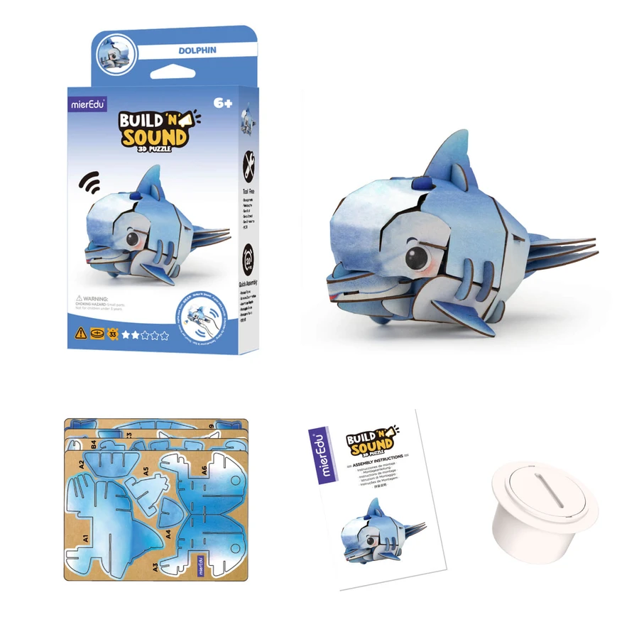 3D Sound Puzzle - Delfin, Build 'n' Sound