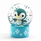 Mini globe with snow and character, Djeco Penguin