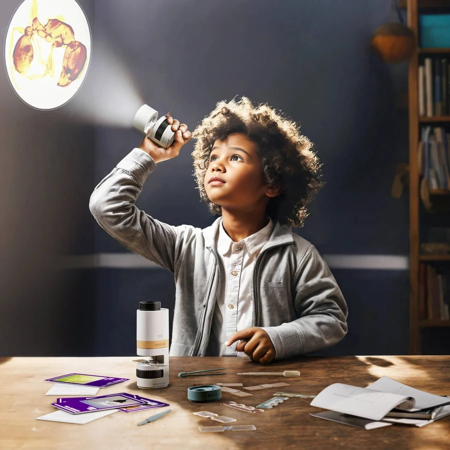 STEM game Microscope with Projector 350, TopBright