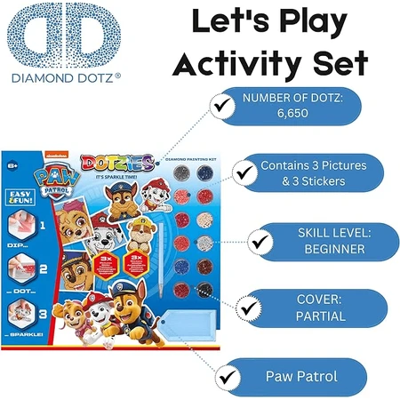 Creative set 6 in 1, Puppy Patrol, diamond painting