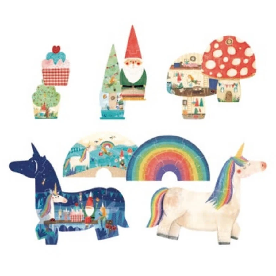 Evolutieve en omkeerbare puzzel Londji, Unicorn Party