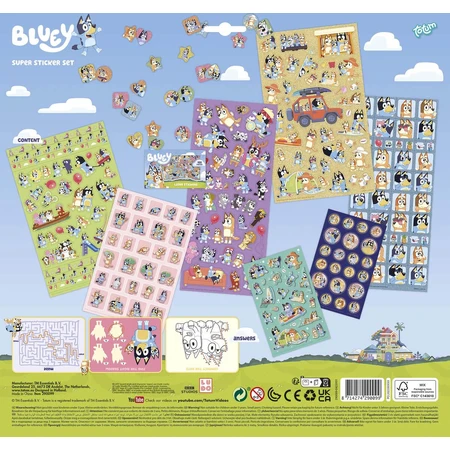 Super set of Bluey stickers