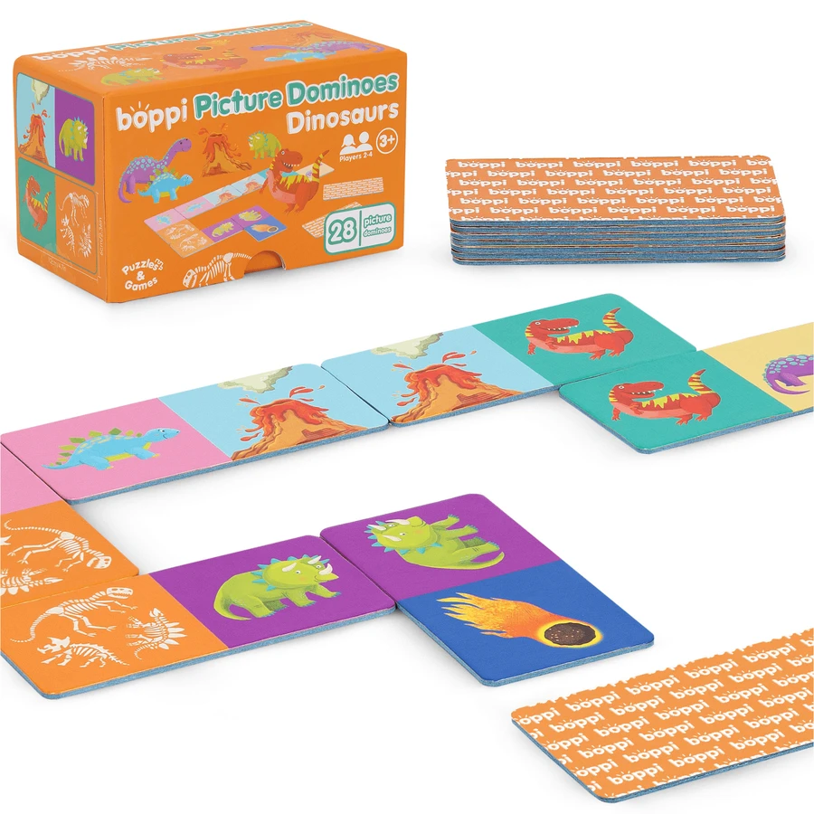 Dominos Boppi, 28 pièces, Dinosaures