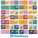 Dominos Boppi, 28 pièces, Dinosaures