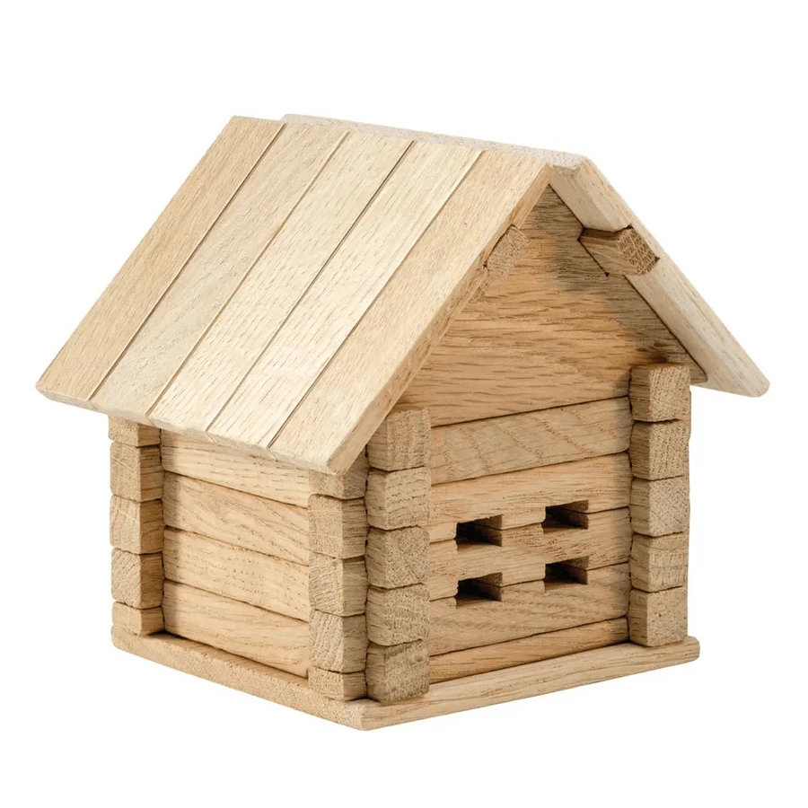 Set de construcție din lemn „Pușculiță” 37 piese