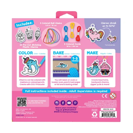 DYI art set - Shrink-Its! - create keychains by shrinking - Cute Crew