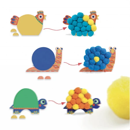 Taller creativo Djeco, Animales suaves y esponjosos