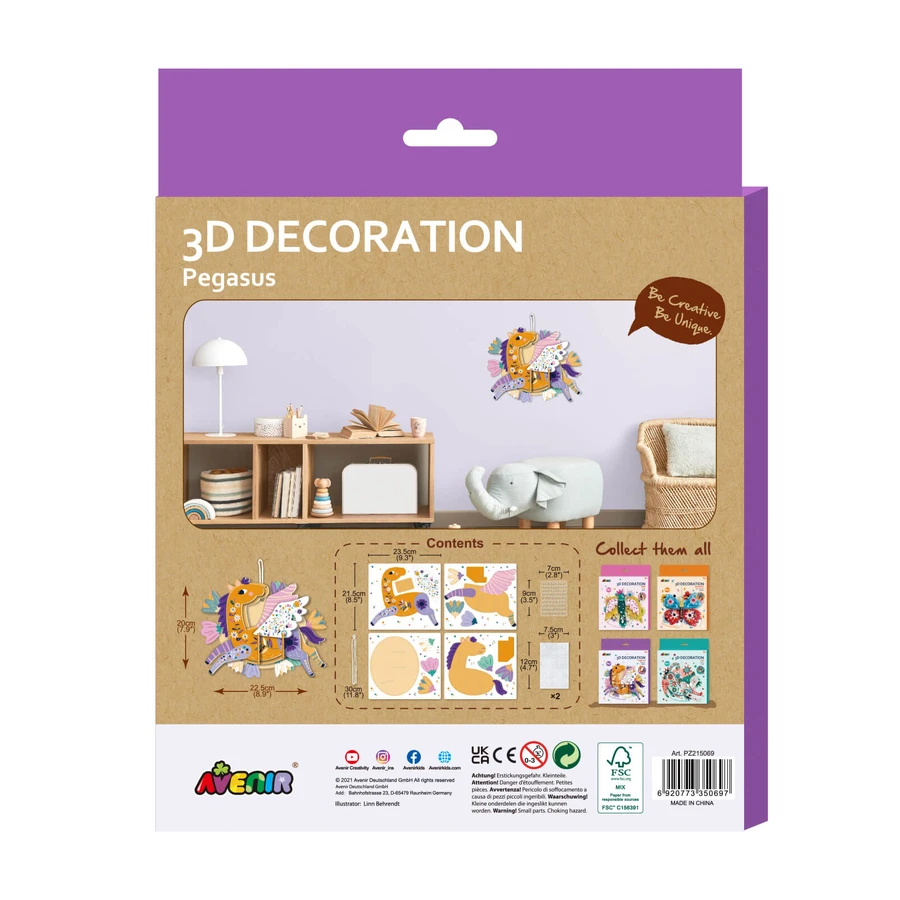 Decoración 3D-Pegas