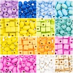 Mega kit creativo DIY - collares y pulseras con cuentas de madera, 600 piezas+.