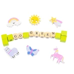 Mega kit creativo DIY - collares y pulseras con cuentas de madera, 600 piezas+.
