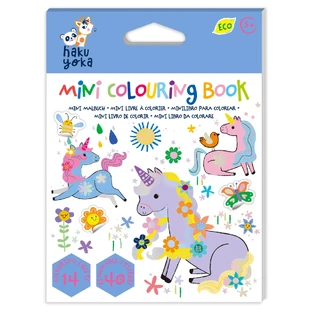 Minilibro para colorear Hakuyoka - Unicornios