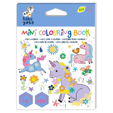 Minilibro para colorear Hakuyoka - Unicornios