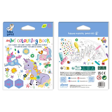 Minilibro para colorear Hakuyoka - Unicornios