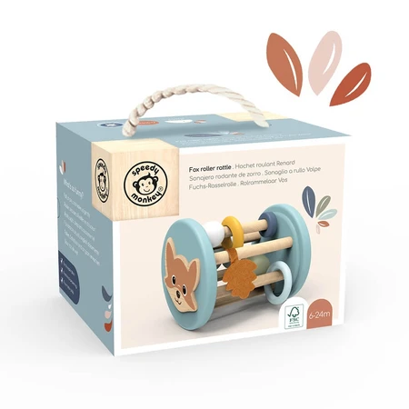Houten baby sensorisch speelgoed, Speedy Monkey
