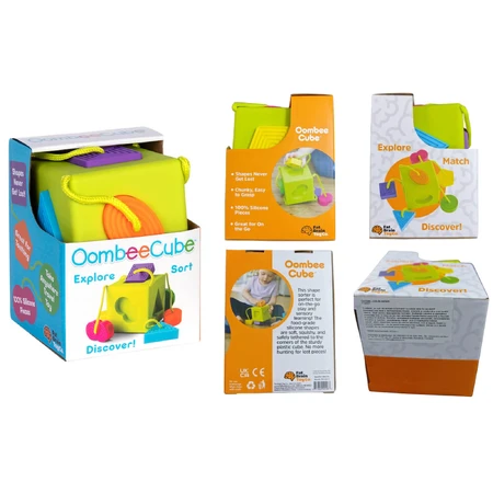 OombeeCube - Educatieve zintuiglijke kubus met siliconen vormen