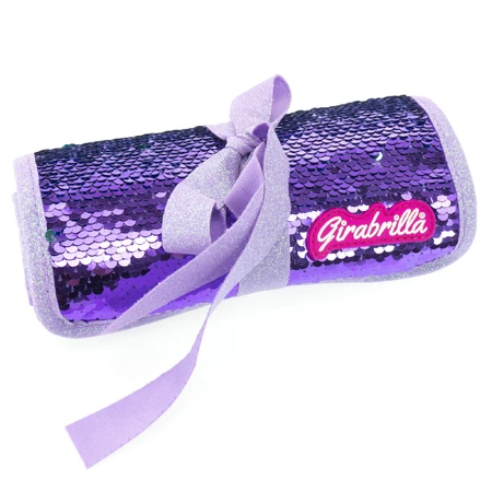 Stylo roulant Girabrilla - avec paillettes réversibles et set de 12 stylos gel + 6 marqueurs doubles