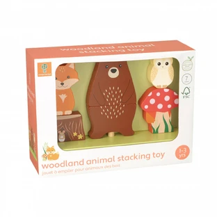 Drewniana zabawka do układania z leśnymi zwierzętami, Orange Tree Toys