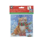 Set creativo DIY, tarjetas de Navidad, gatito y perrito