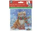 Set creativo DIY, tarjetas de Navidad, gatito y perrito