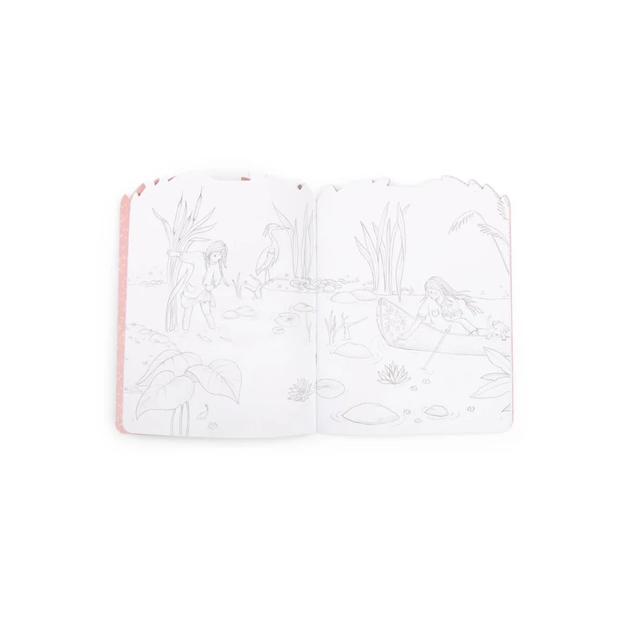 Libro para colorear con pegatinas Les Rosalies, Moulin Roty