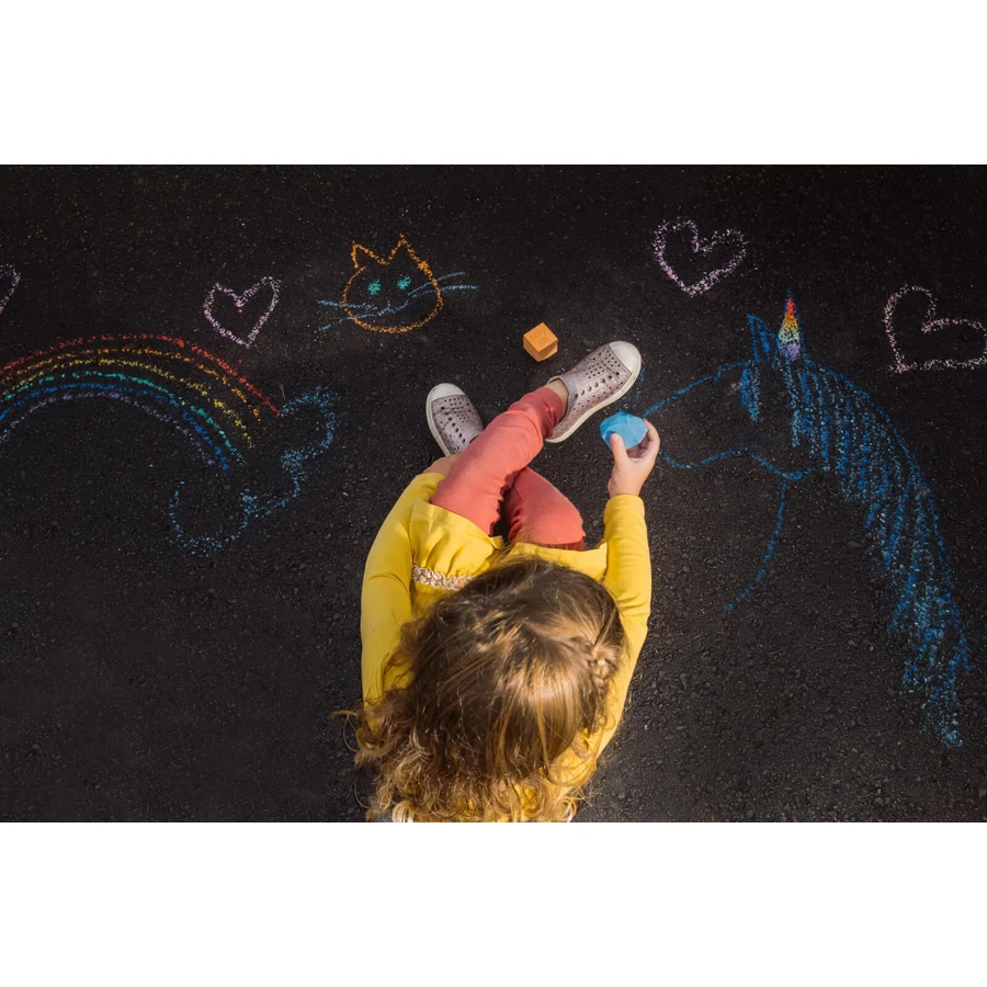 Tiza lavable Chalk-O-Rama, juego de 12 cubos, perfecta para dibujar sobre asfalto