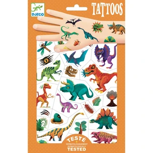 Tatuajes de metal Djeco, Dinosaurios