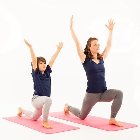 Yogamat voor volwassenen, milieuvriendelijk - Zon en Maan, roze