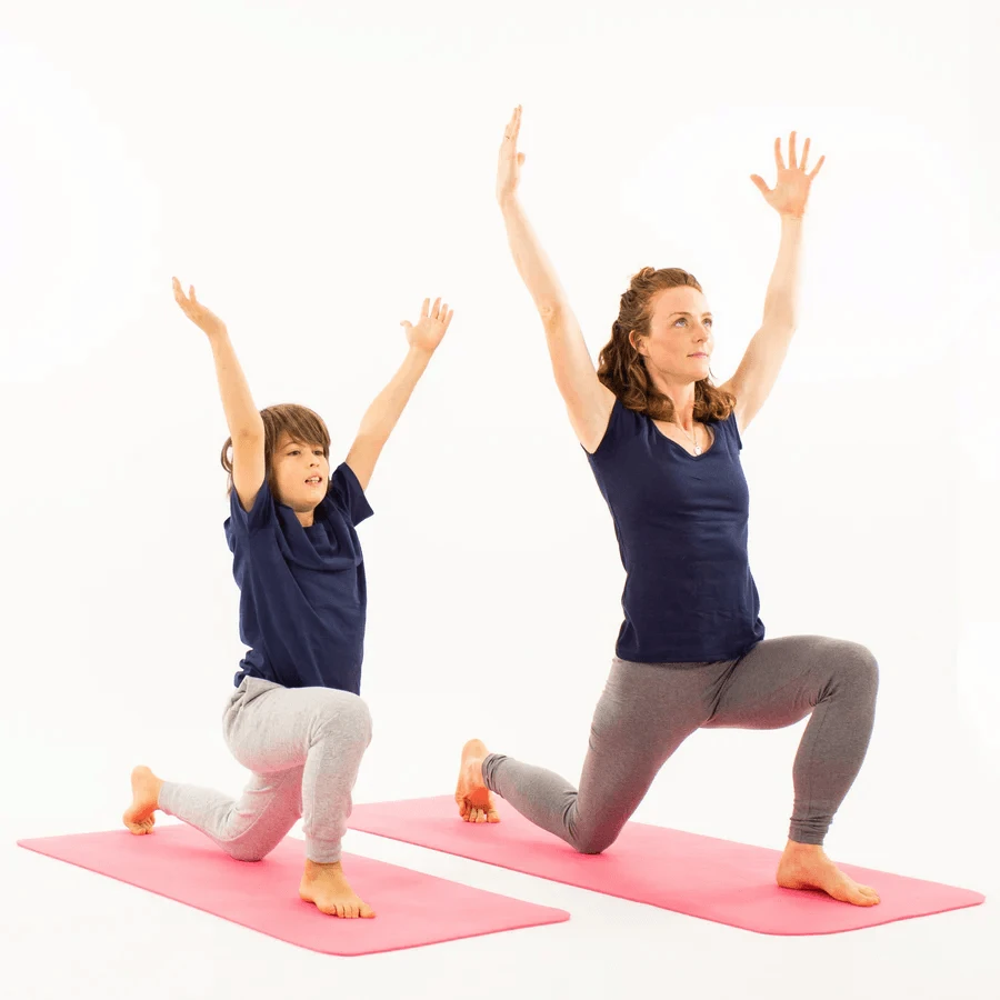 Yogamat voor volwassenen, milieuvriendelijk - Zon en Maan, roze