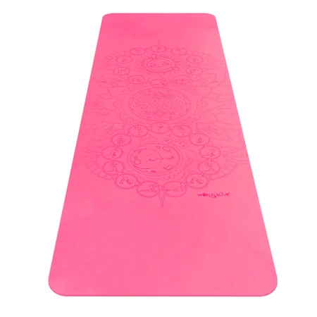 Yogamat voor volwassenen, milieuvriendelijk - Zon en Maan, roze