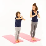 Yogamat voor volwassenen, milieuvriendelijk - Zon en Maan, roze