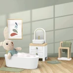 Ensemble de meubles de salle de bain pour maison de poupée, Speedy Monkey