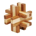 Logicaspel IQ van bamboehout in metalen doos-6