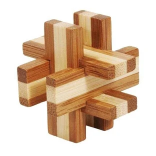 Logicaspel IQ van bamboehout in metalen doos-6