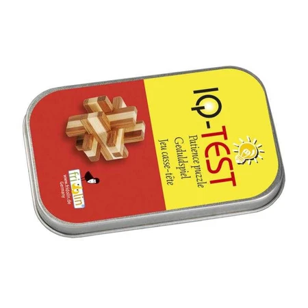 Logicaspel IQ van bamboehout in metalen doos-6
