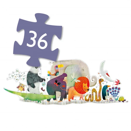 Djeco reuzenpuzzel Dierenparade