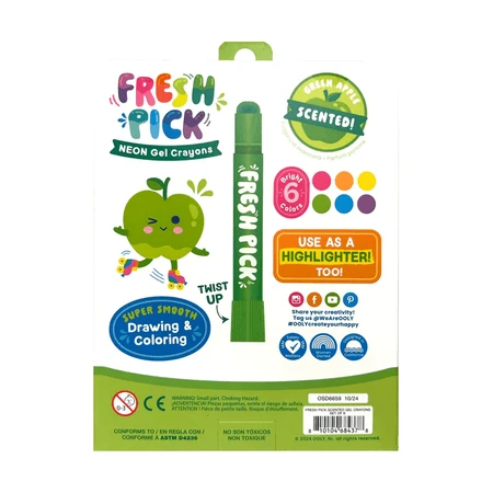 Crayons parfumés Fresh Pick, Pomme (lot de 6)