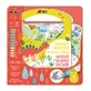 Libro portátil de pintura en acuarela, pegatinas y juegos - Dinosaurios