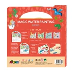Libro portátil de pintura en acuarela, pegatinas y juegos - Dinosaurios