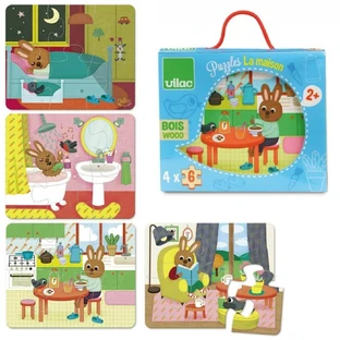 4 Puzzel Home 6 stuks