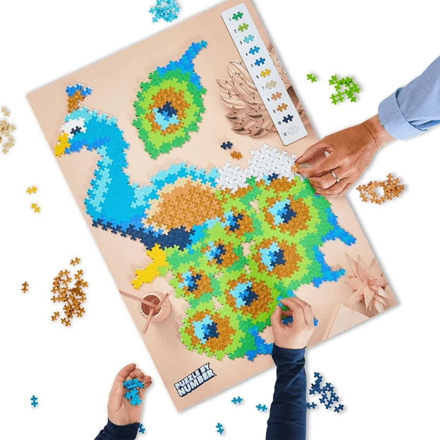 Plus-Plus Zahlenpuzzle, 800 Teile, Paun