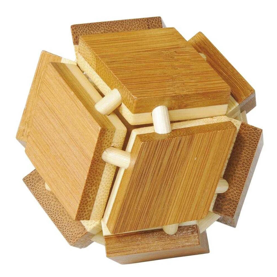 Logic game IQ wooden bamboo 3D Magic box