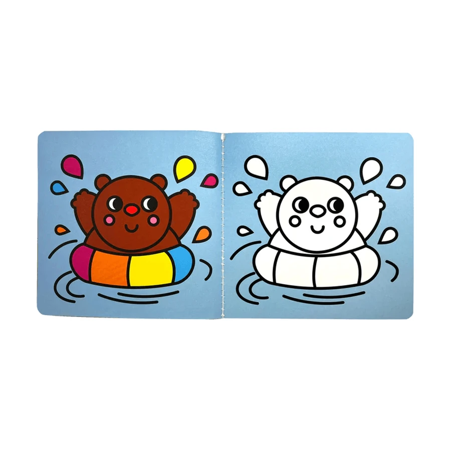 Livre de coloriage avec contour gaufré - Nos vacances